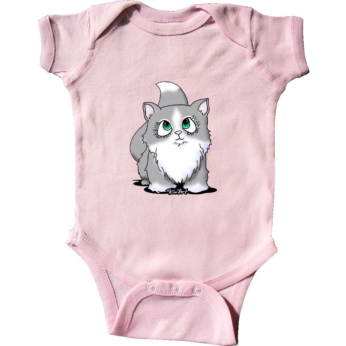 Inktastic Little Brown Cow Infant Creeper KiniArt White Cute Cartoon More Bell