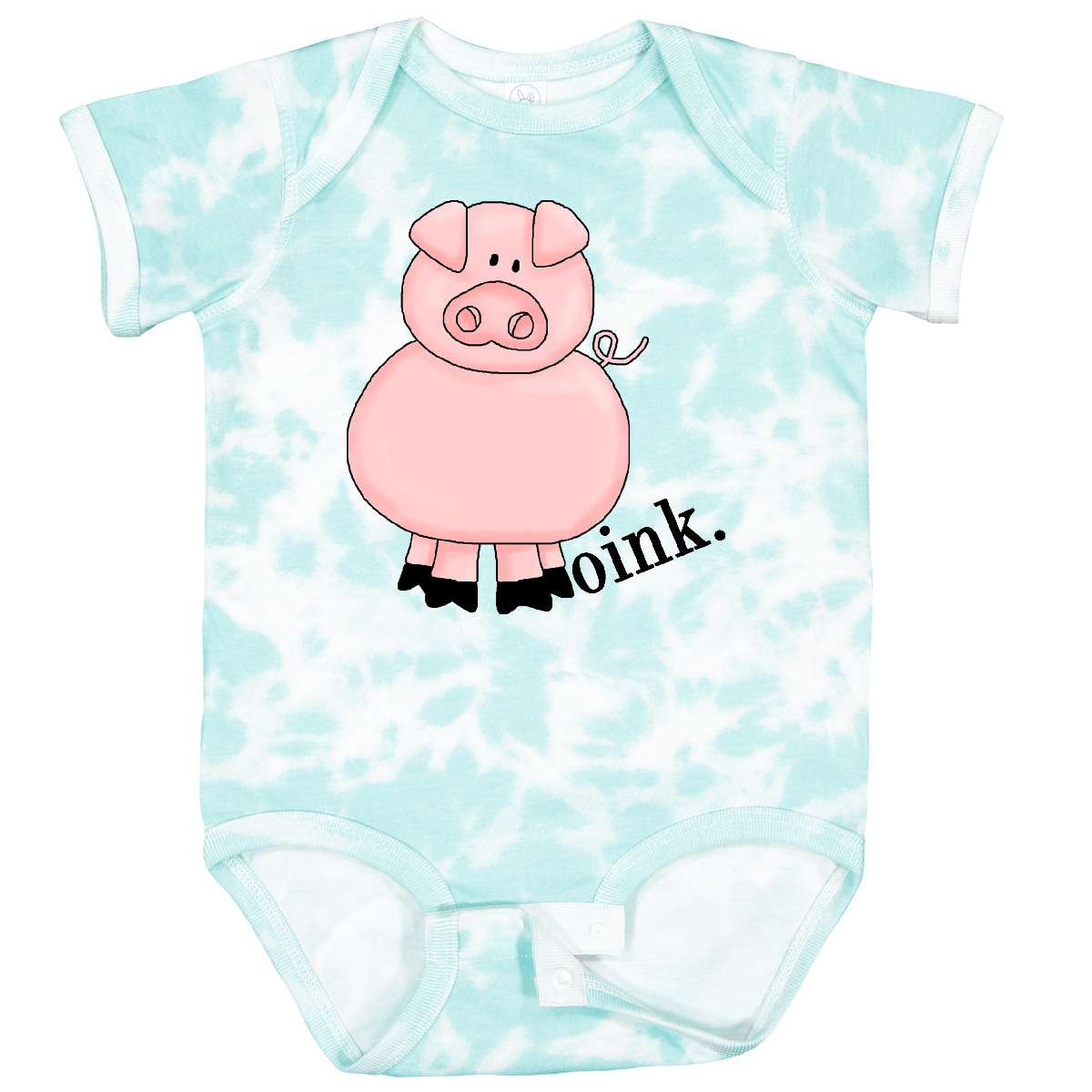 Body neonato inchiostro rosa maiale rosa maiale rosa piggie pezzo unico neonato rampicante - Foto 9 di 10