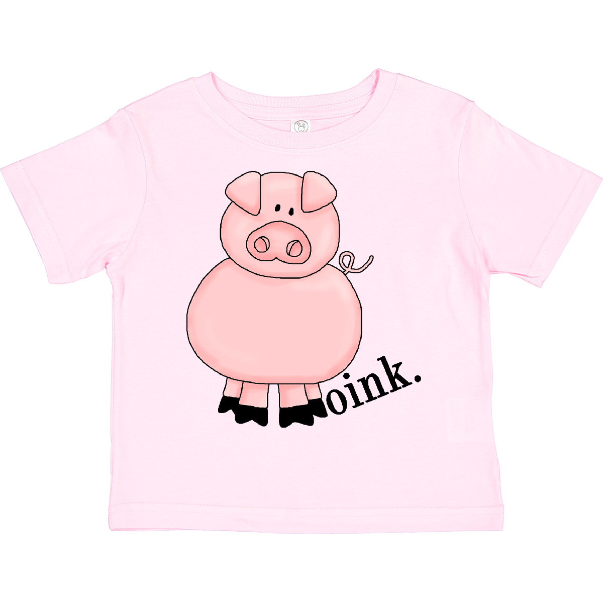 Inktastic Pig-Oink Toddler T-Shirt Pink Pig Oink Piggie Child Preschooler Kid - Picture 8 of 11