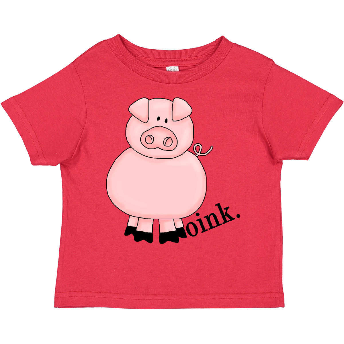 Inktastic Pig-Oink Toddler T-Shirt Pink Pig Oink Piggie Child Preschooler Kid - Picture 9 of 11