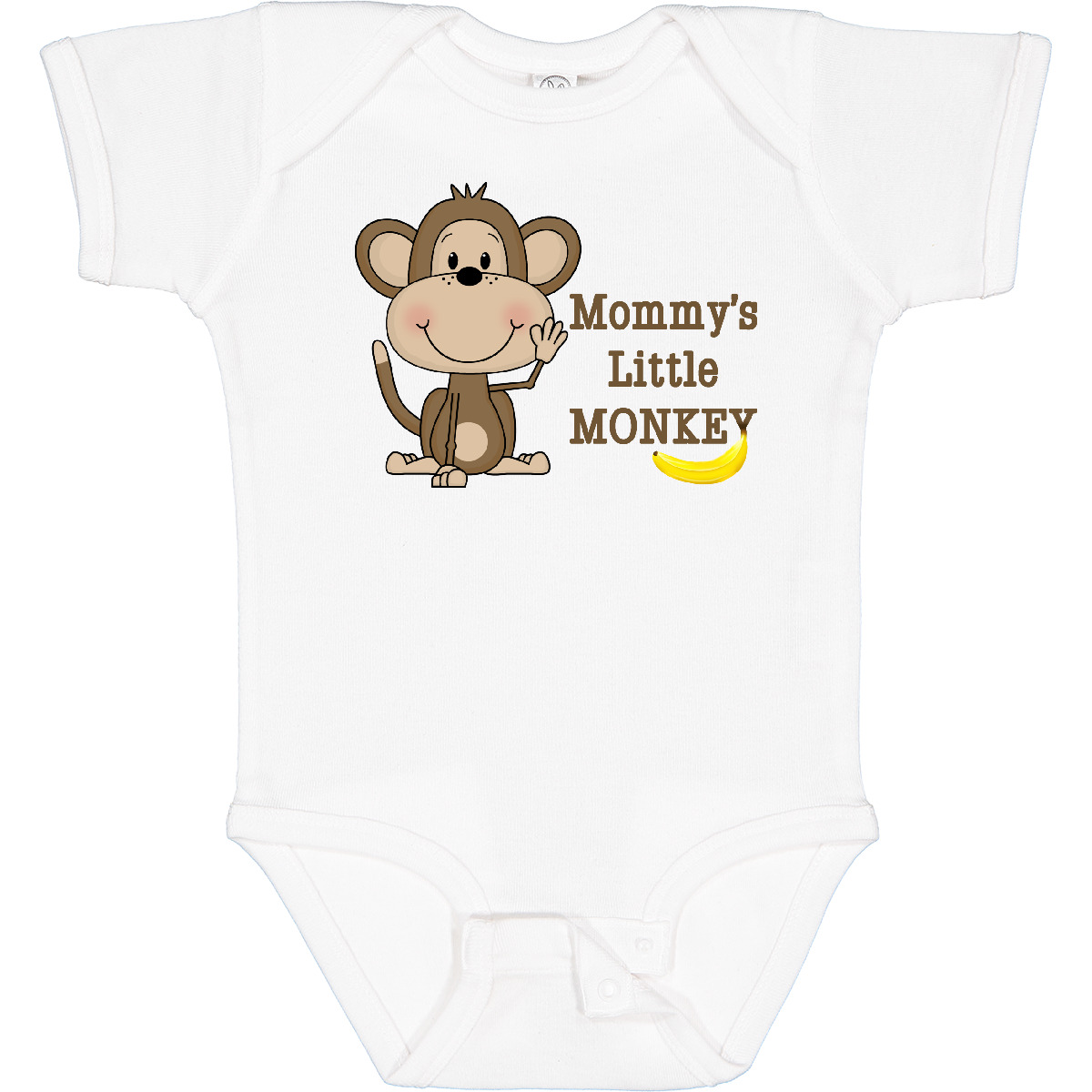 Inktastic Mommy’s Little Monkey Baby Bodysuit Mommy Banana One-piece Infant