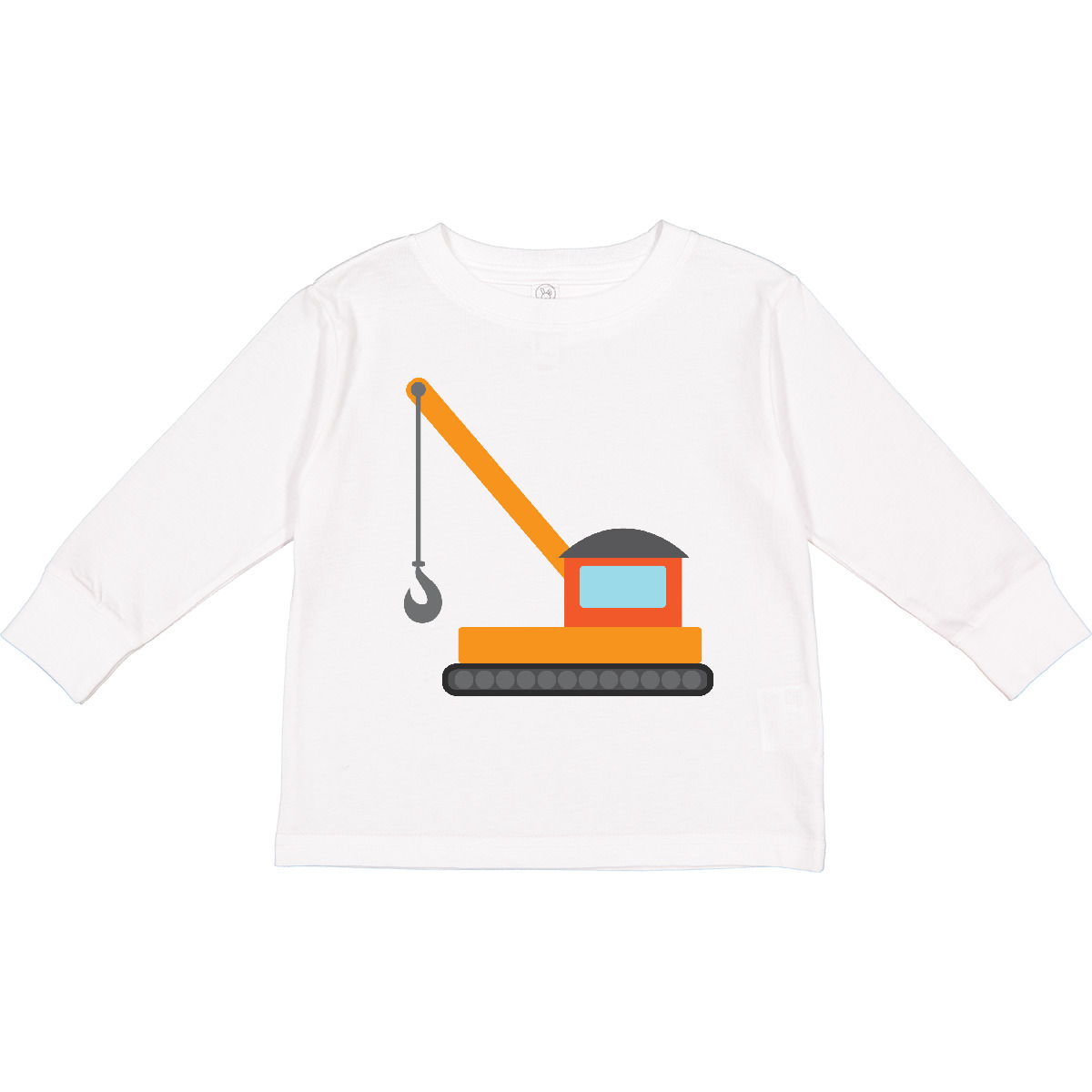 Inktastic Kids Construction Crane Toddler Long Sleeve T-Shirt Vehicle Truck Work - Picture 7 of 7
