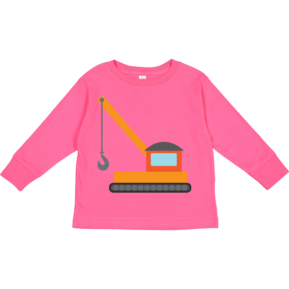 Inktastic Kids Construction Crane Toddler Long Sleeve T-Shirt Vehicle Truck Work - Picture 3 of 7