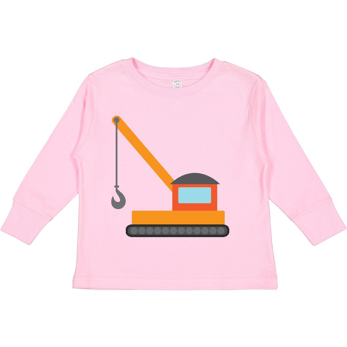 Inktastic Kids Construction Crane Toddler Long Sleeve T-Shirt Vehicle Truck Work - Picture 5 of 7