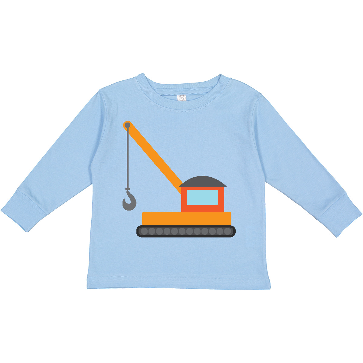 Inktastic Kids Construction Crane Toddler Long Sleeve T-Shirt Vehicle Truck Work - Picture 2 of 7