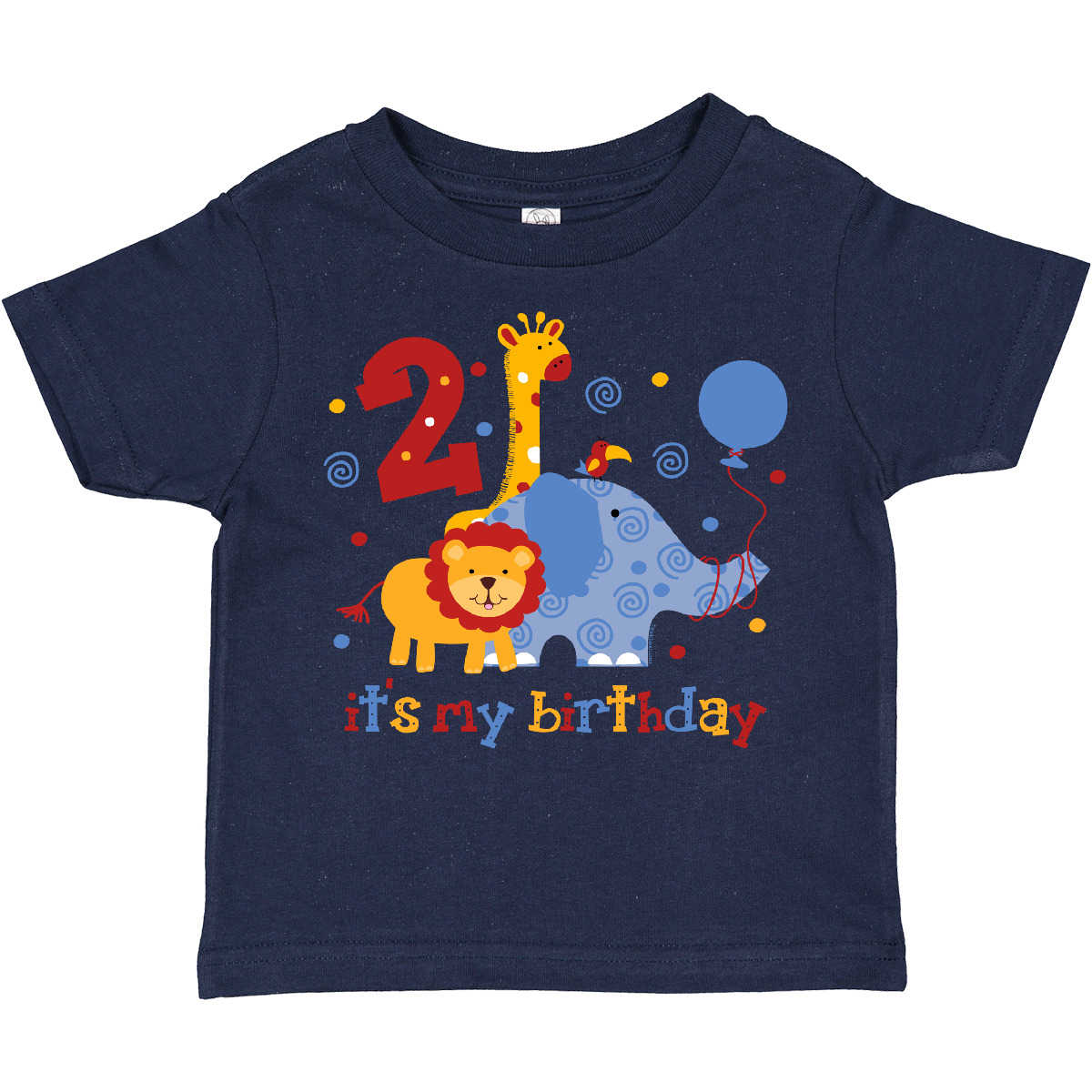 Inktastic Safari 2. Geburtstag Kleinkind T-Shirt Dschungel Löwe Elefant Giraffe Wild - Bild 12 von 16