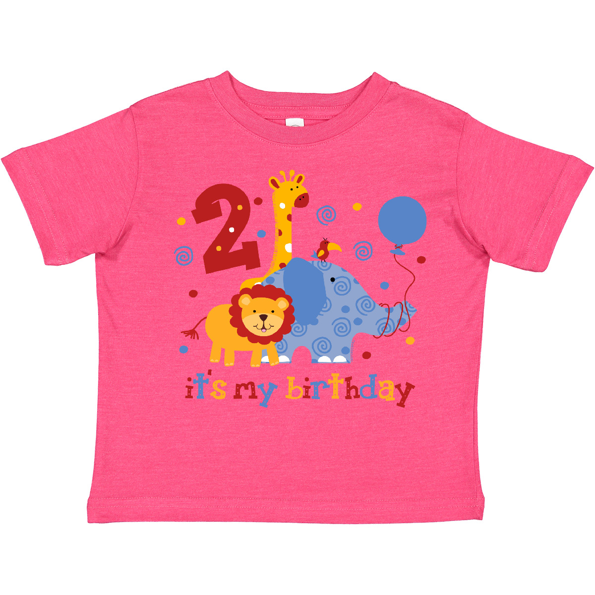 Inktastic Safari 2. Geburtstag Kleinkind T-Shirt Dschungel Löwe Elefant Giraffe Wild - Bild 16 von 16