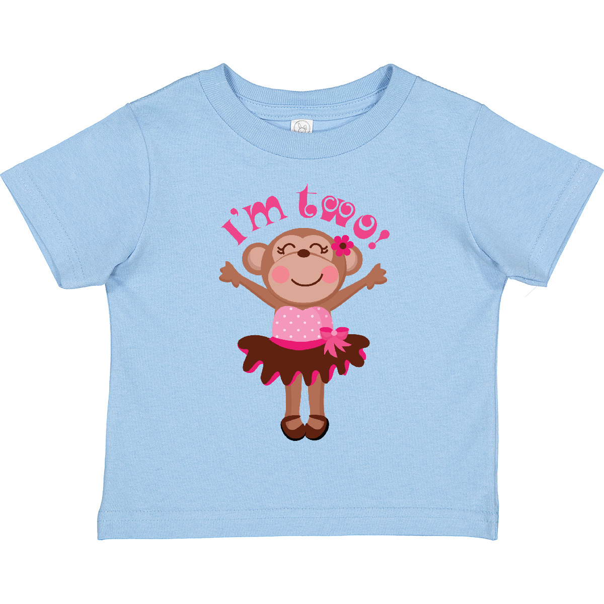 Inktastic Monkey 2nd Birthday Gift For Girl Toddler T-Shirt Im Girls Childs Cute - Picture 5 of 10
