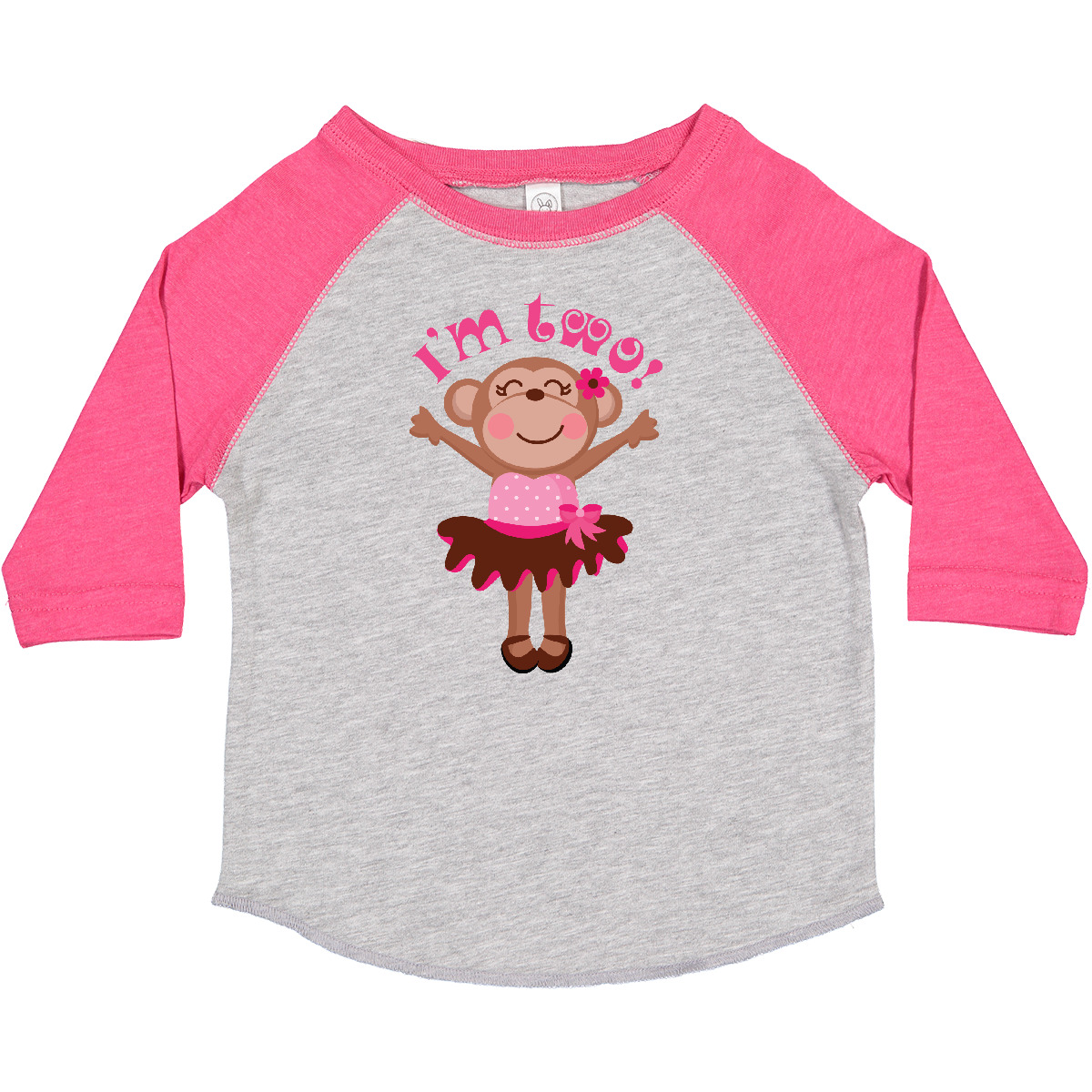 Inktastic Monkey 2nd Birthday Gift For Girl Toddler T-Shirt Im Girls Childs Cute - Picture 3 of 10