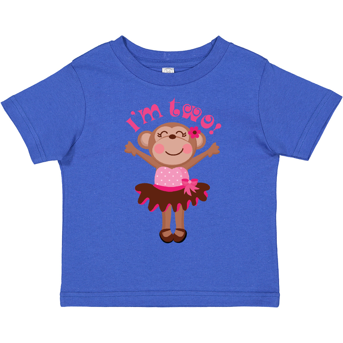 Inktastic Monkey 2nd Birthday Gift For Girl Toddler T-Shirt Im Girls Childs Cute - Picture 7 of 10