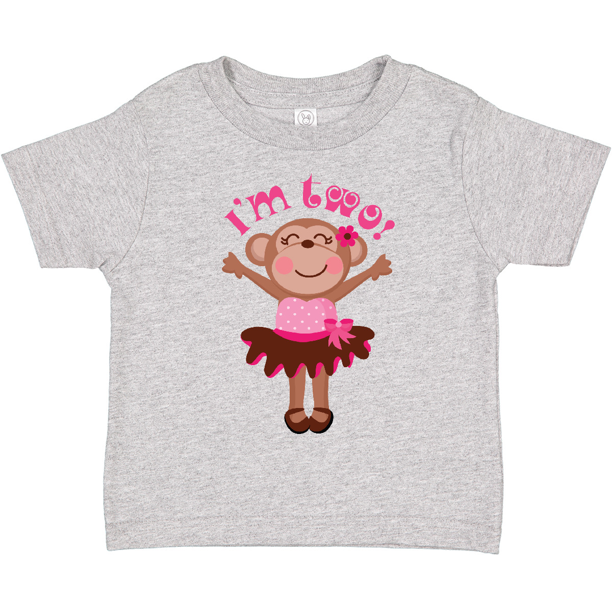 Inktastic Monkey 2nd Birthday Gift For Girl Toddler T-Shirt Im Girls Childs Cute - Picture 2 of 10
