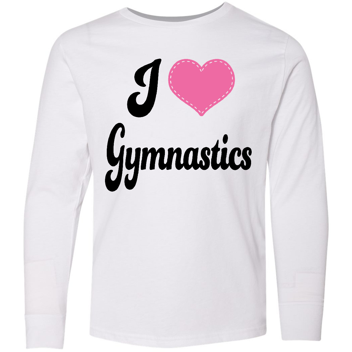 Inktastic I Love Gymnastics Youth Long Sleeve T-Shirt Coach Gymnast Future Tee - Picture 2 of 2