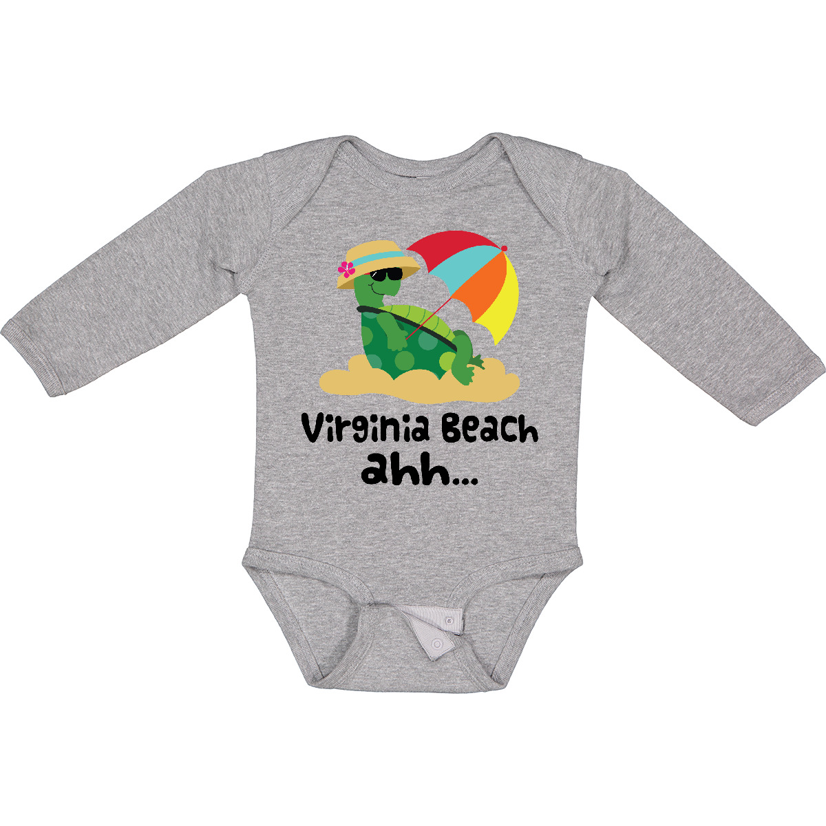 Inktastic Virginia Beach Virginia Long Sleeve Creeper Hws - Picture 3 of 7