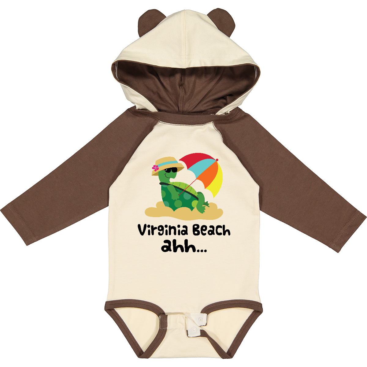 Inktastic Virginia Beach Virginia Long Sleeve Creeper Hws - Picture 5 of 7