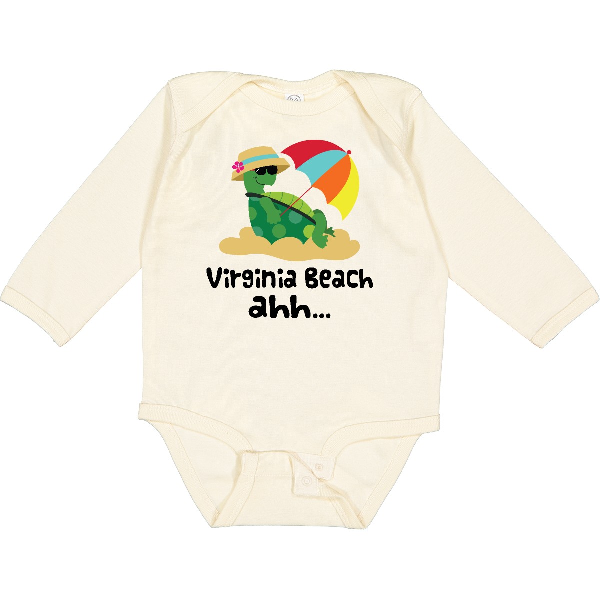 Inktastic Virginia Beach Virginia Long Sleeve Creeper Hws - Picture 4 of 7