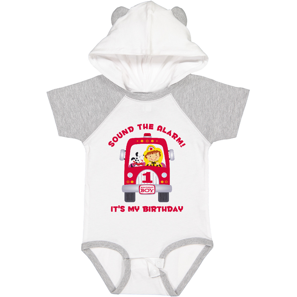 Inktastic Feuerwehrauto 1. Geburtstag Junge Baby Body Motorjäger Feuerwehrmann Sound - Bild 10 von 10