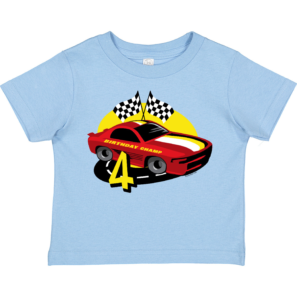 T-Shirt Inktastic Rennwagen 4. Geburtstag Kleinkind Jungen Speedway Pit Crew Bahn Kind - Bild 8 von 13