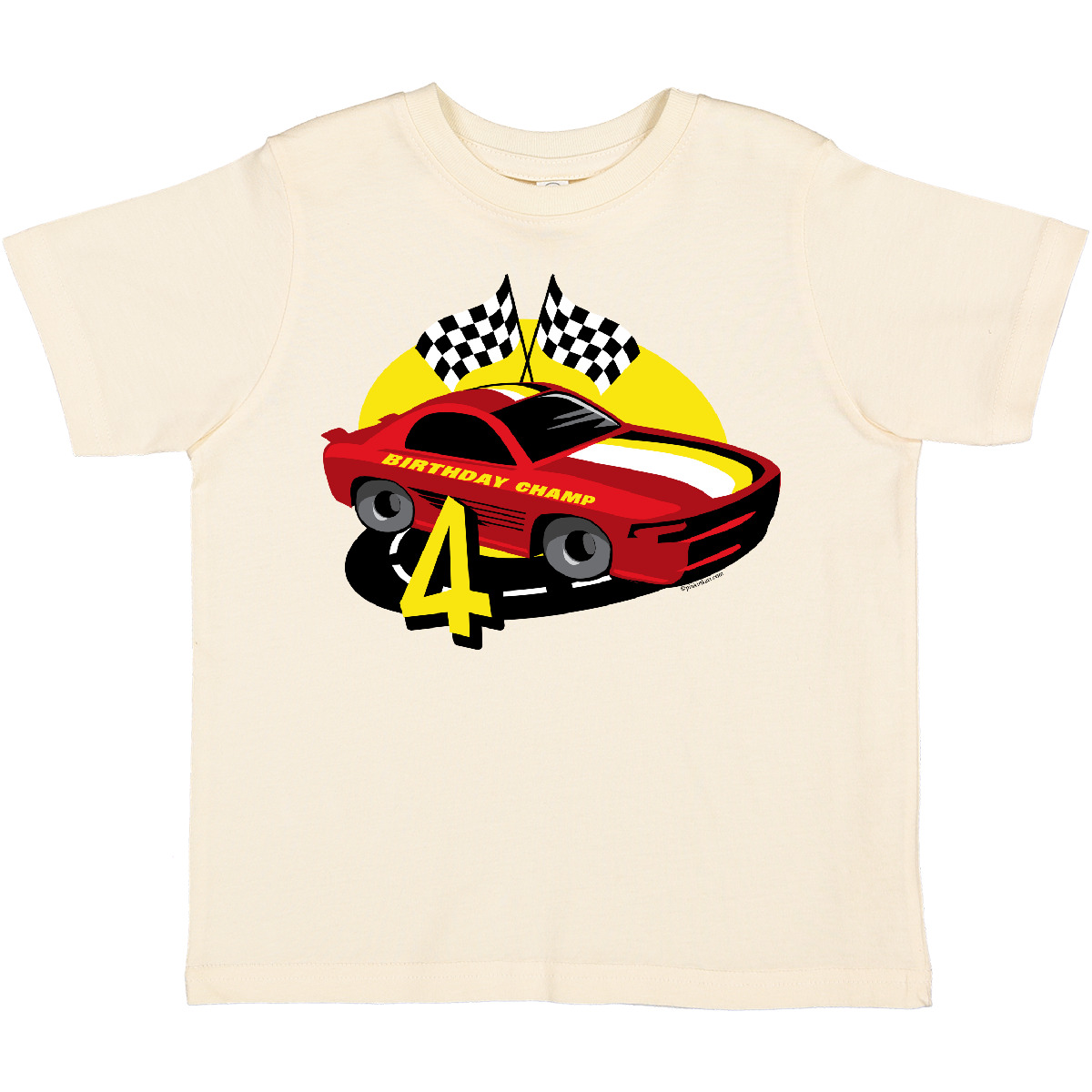 T-Shirt Inktastic Rennwagen 4. Geburtstag Kleinkind Jungen Speedway Pit Crew Bahn Kind - Bild 9 von 13