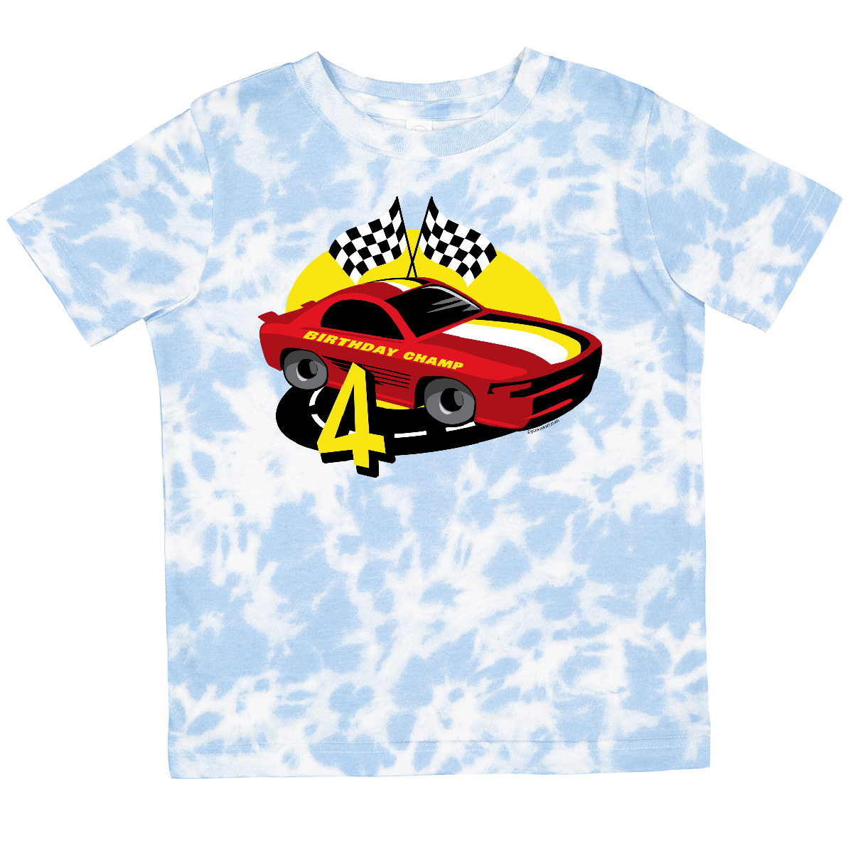 T-Shirt Inktastic Rennwagen 4. Geburtstag Kleinkind Jungen Speedway Pit Crew Bahn Kind - Bild 11 von 13