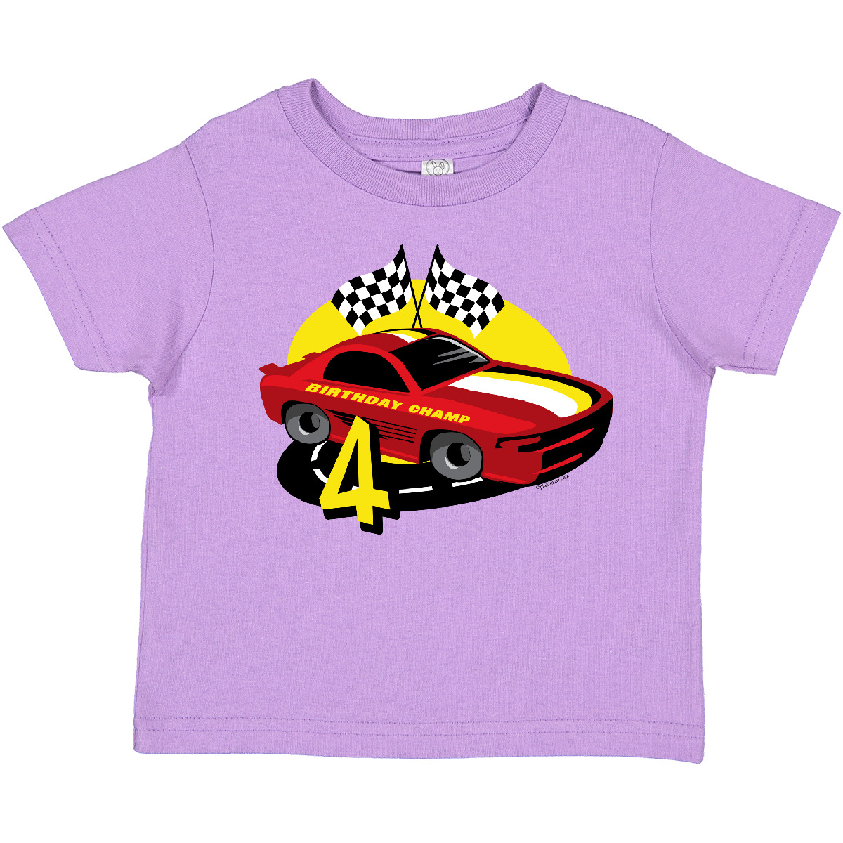 T-Shirt Inktastic Rennwagen 4. Geburtstag Kleinkind Jungen Speedway Pit Crew Bahn Kind - Bild 7 von 13