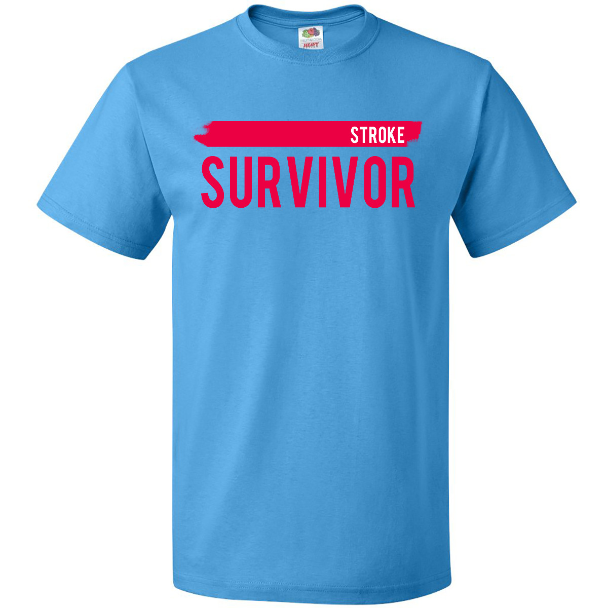 Inktastic Stroke Survivor T-Shirt Awareness Red Ribbon Mens Adult Clothing Tees - Picture 7 of 13