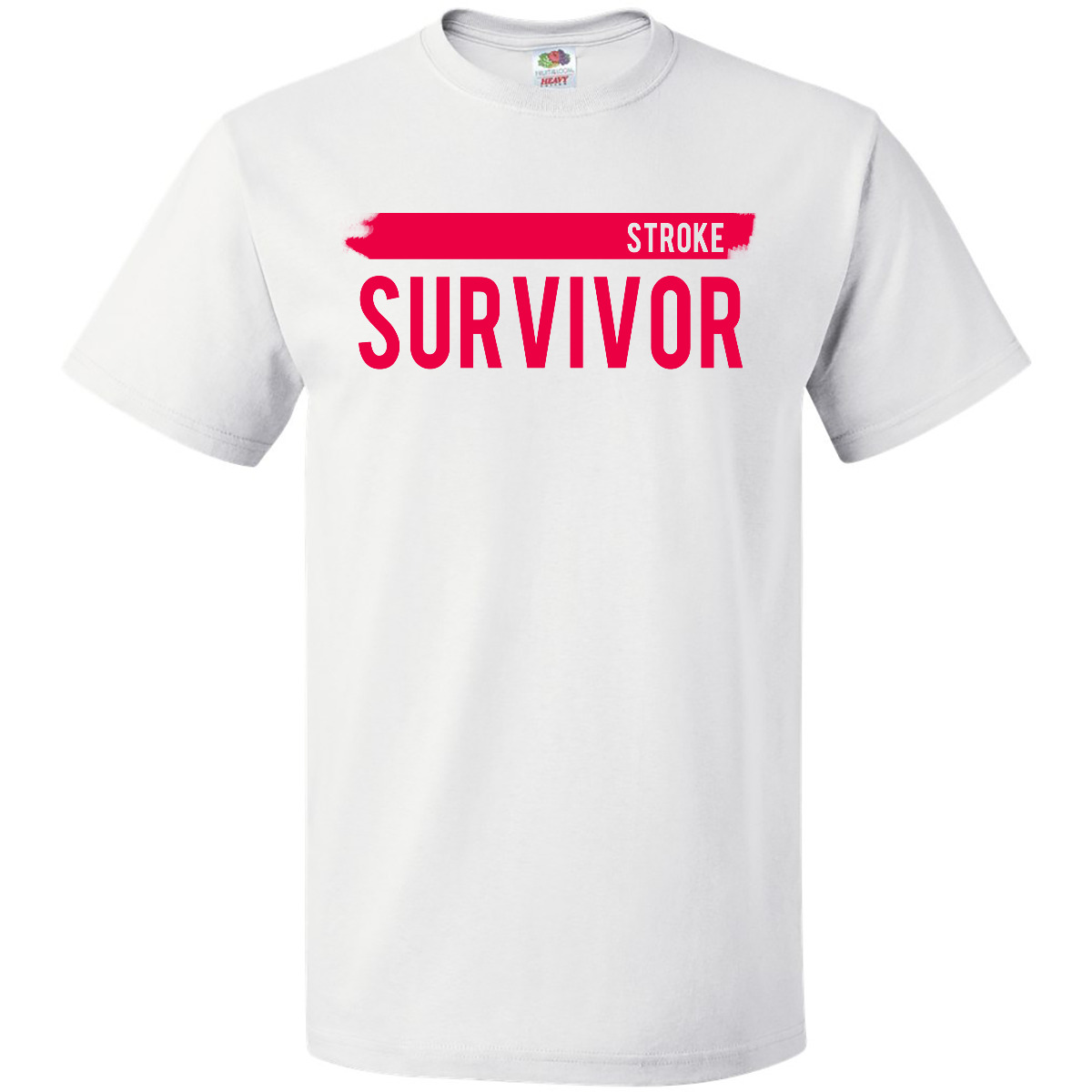 Inktastic Stroke Survivor T-Shirt Awareness Red Ribbon Mens Adult Clothing Tees - Picture 13 of 13