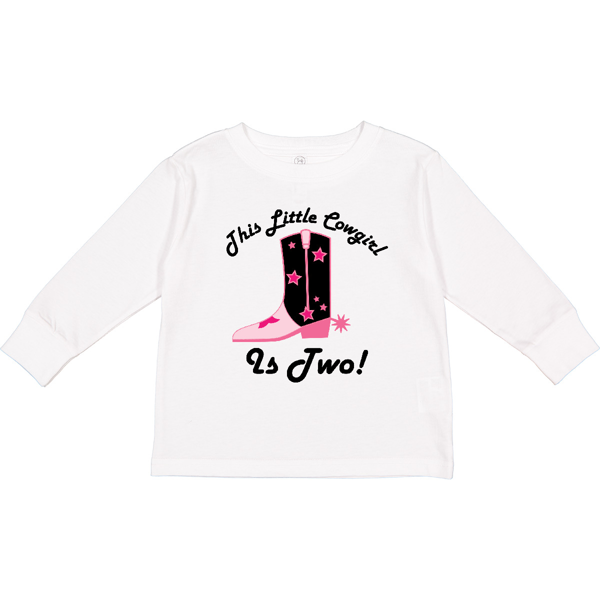 Inktastic 2nd Birthday Little Cowgirl 2 Year Old Toddler Long Sleeve T-Shirt Two - Picture 5 of 5