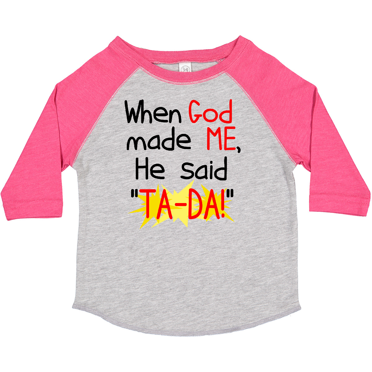 Inktastic When God Made Me Toddler T-Shirt Christian Catholic Cute Faith Child - Picture 5 of 18