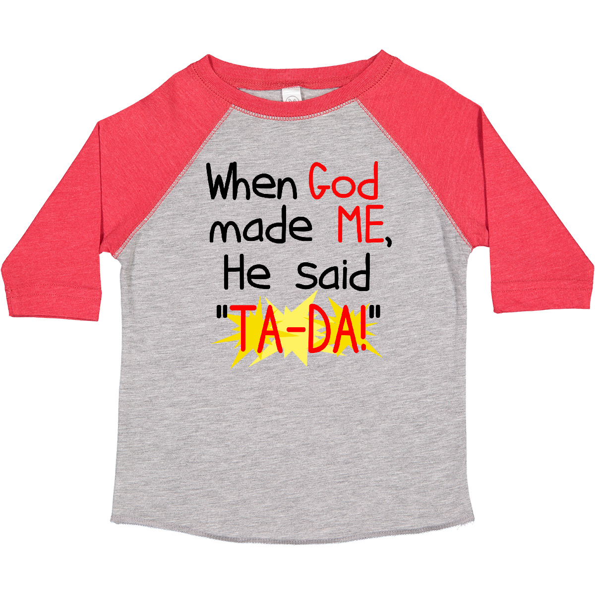 Inktastic When God Made Me Toddler T-Shirt Christian Catholic Cute Faith Child - Picture 6 of 18