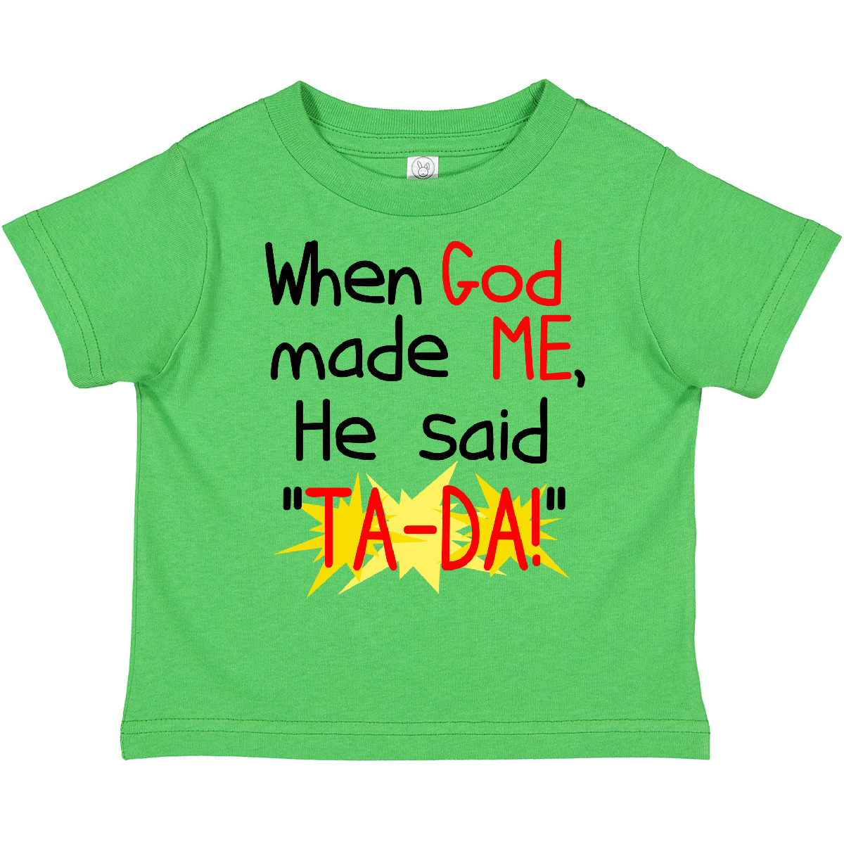 Inktastic When God Made Me Toddler T-Shirt Christian Catholic Cute Faith Child - Picture 2 of 18