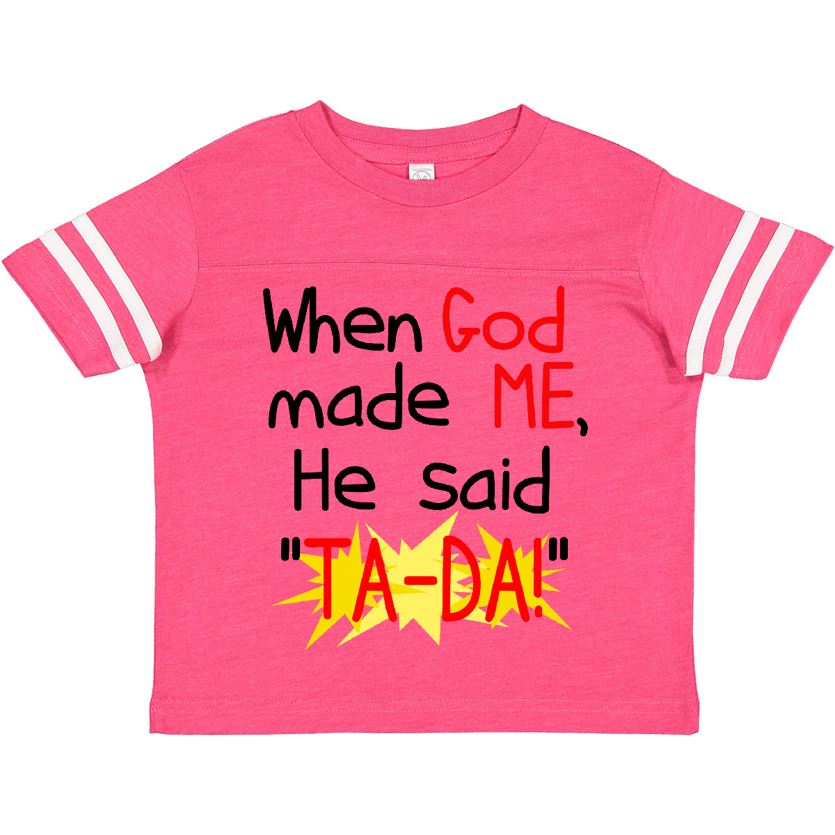 Inktastic When God Made Me Toddler T-Shirt Christian Catholic Cute Faith Child - Picture 3 of 18