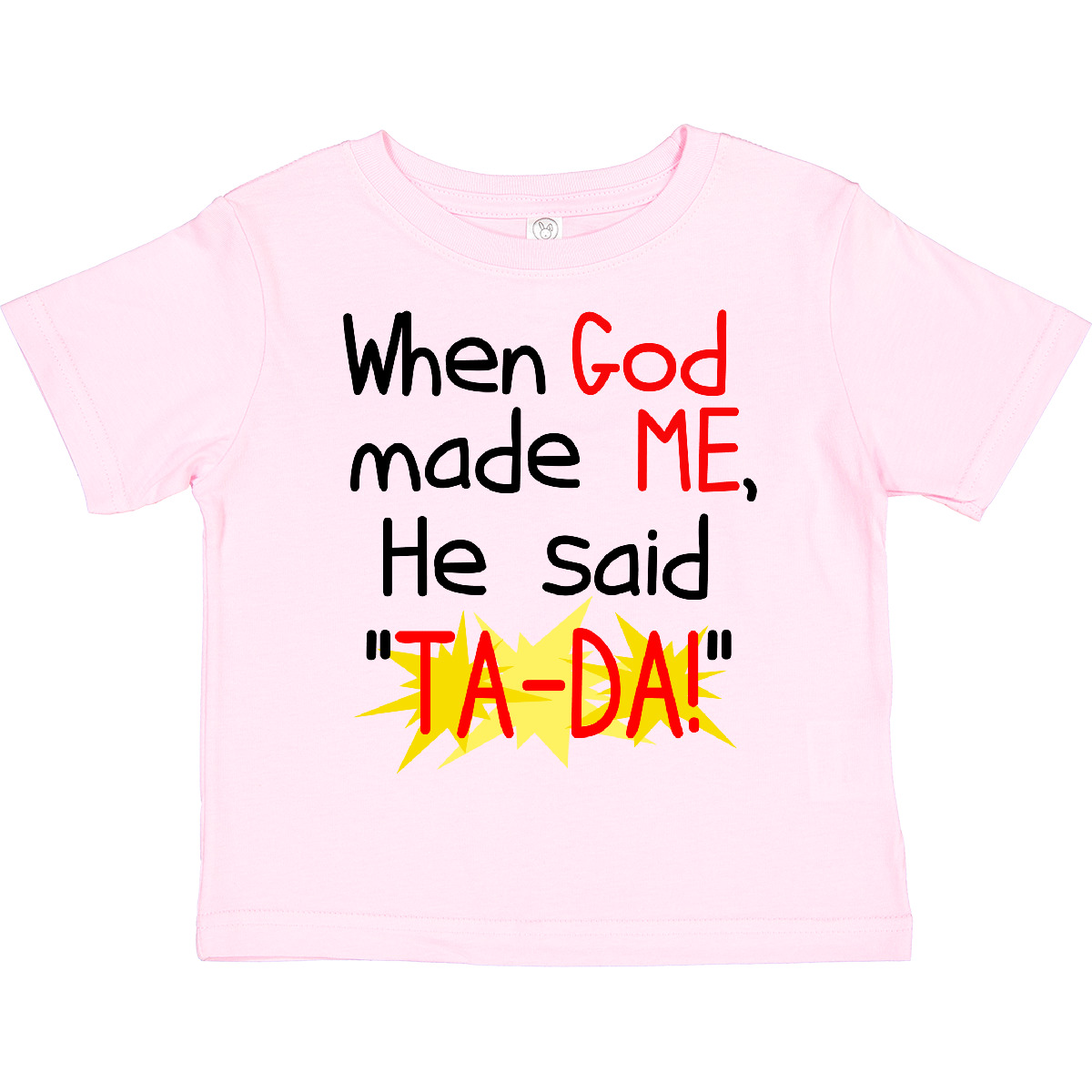 Inktastic When God Made Me Toddler T-Shirt Christian Catholic Cute Faith Child - Picture 13 of 18