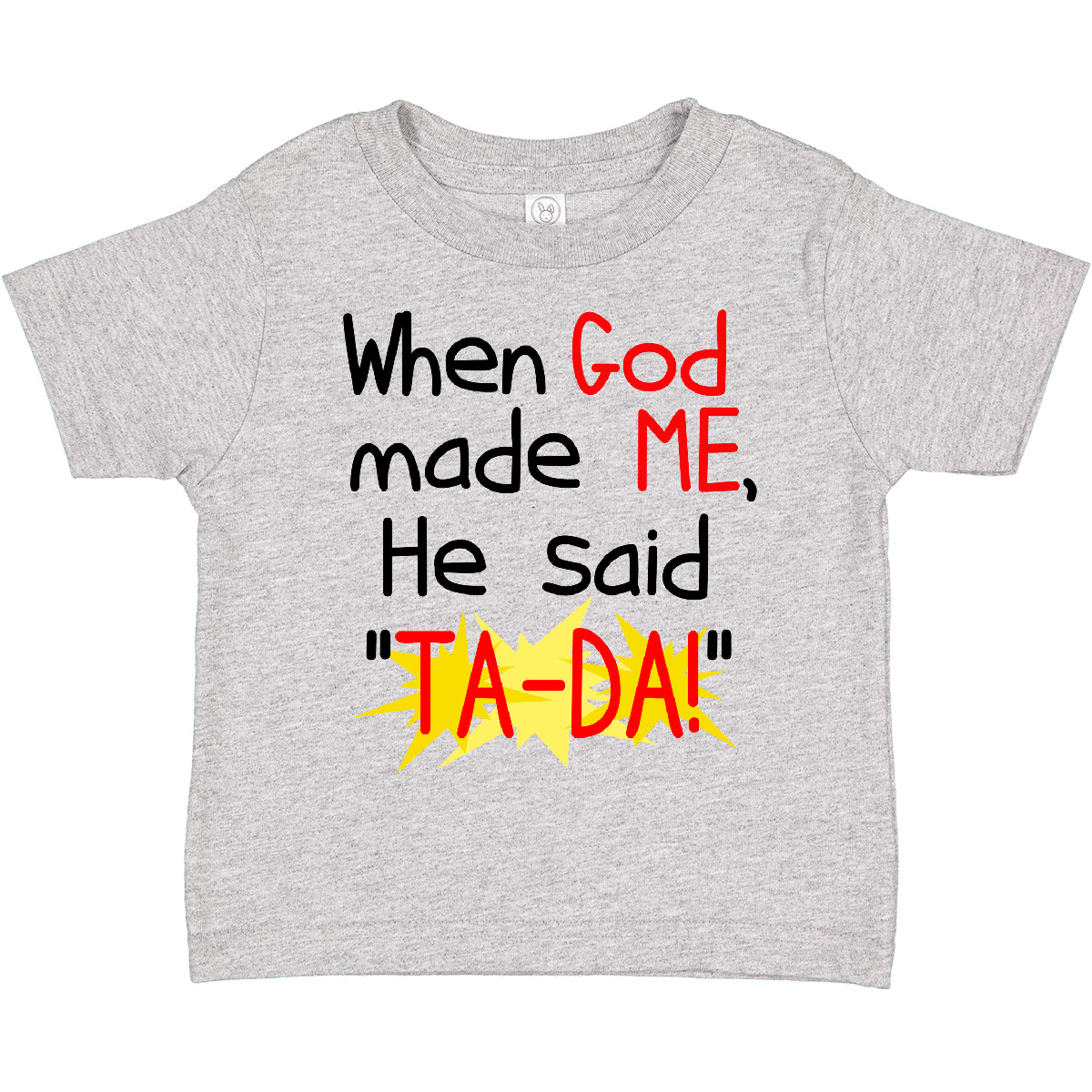 Inktastic When God Made Me Toddler T-Shirt Christian Catholic Cute Faith Child - Picture 4 of 18
