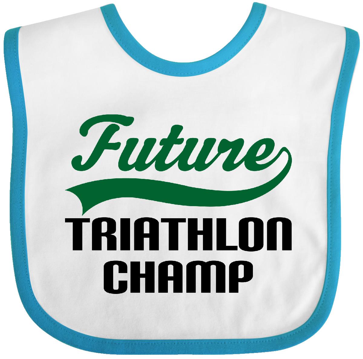inktastic future triathlon champ baby bib sports