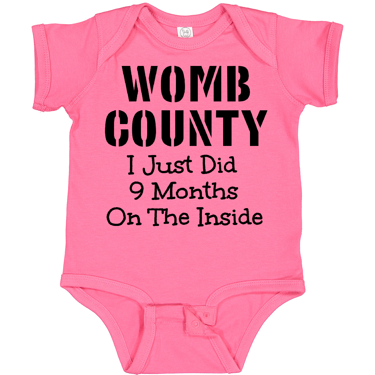 Inktastic Womb County I Just Did 9 Months On The Inside Baby Bodysuit Funny Cute - Picture 12 of 25