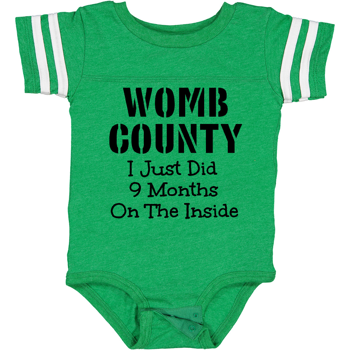 Inktastic Womb County I Just Did 9 Months On The Inside Baby Bodysuit Funny Cute - Picture 5 of 25
