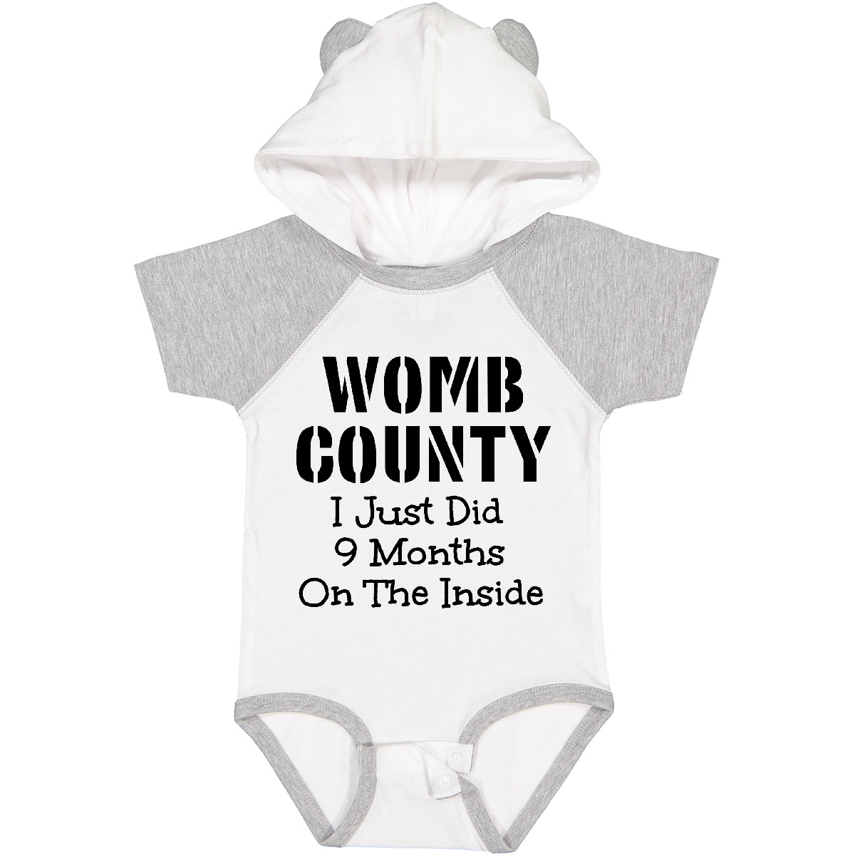 Inktastic Womb County I Just Did 9 Months On The Inside Baby Bodysuit Funny Cute - Picture 24 of 25