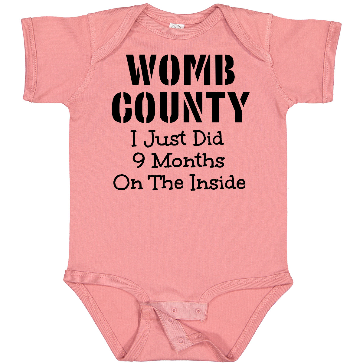 Inktastic Womb County I Just Did 9 Months On The Inside Baby Bodysuit Funny Cute - Picture 15 of 25
