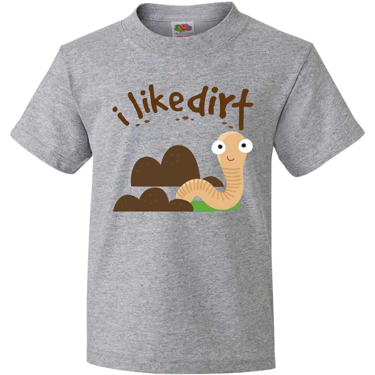 Inktastic I Like Dirt Earthworm Youth T-Shirt Worm Funny Kids Boys Tee Children - Picture 3 of 8