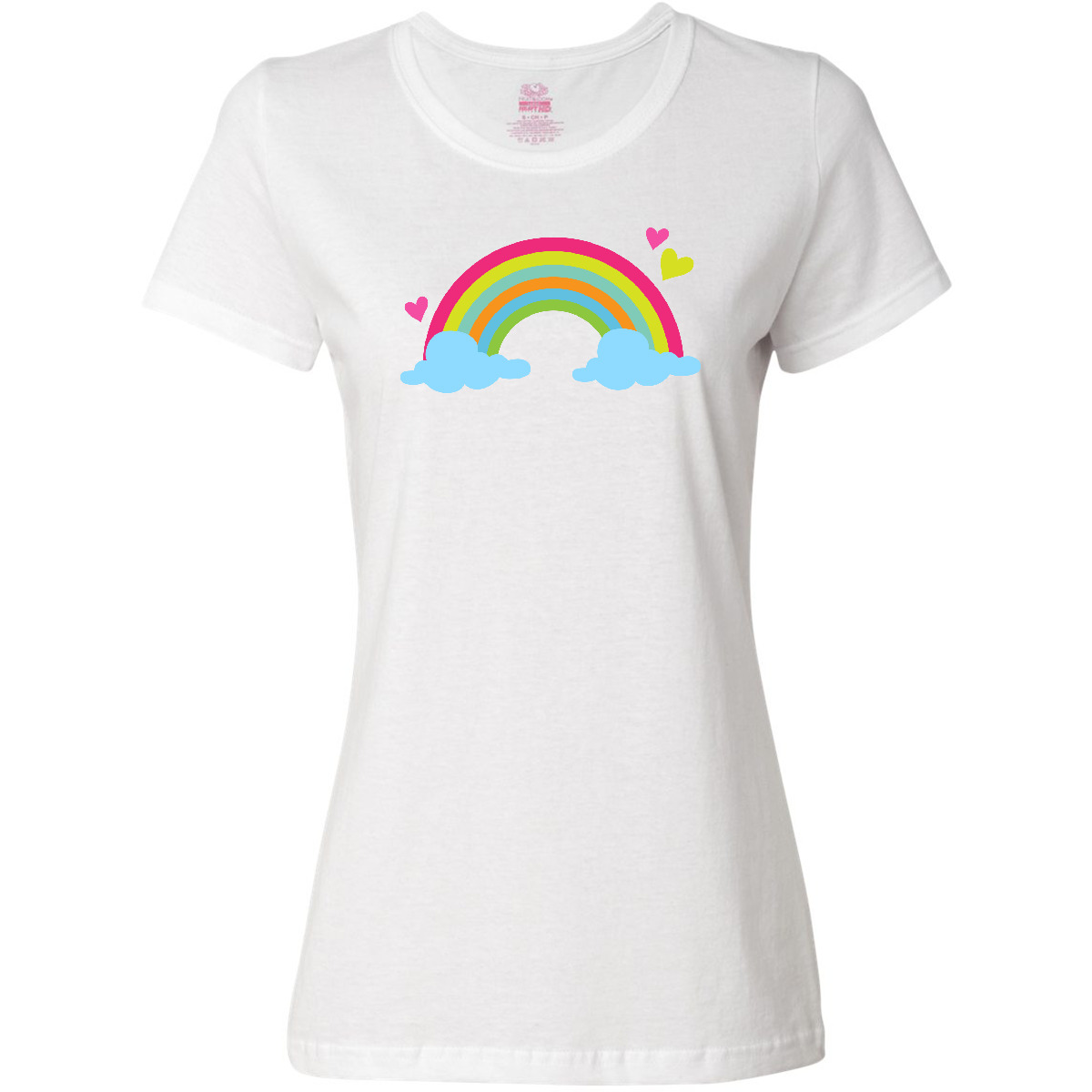 Inktastic Rainbow Women's T-Shirt Sky Girls Pretty Cute Colorful Hearts Gift Hws