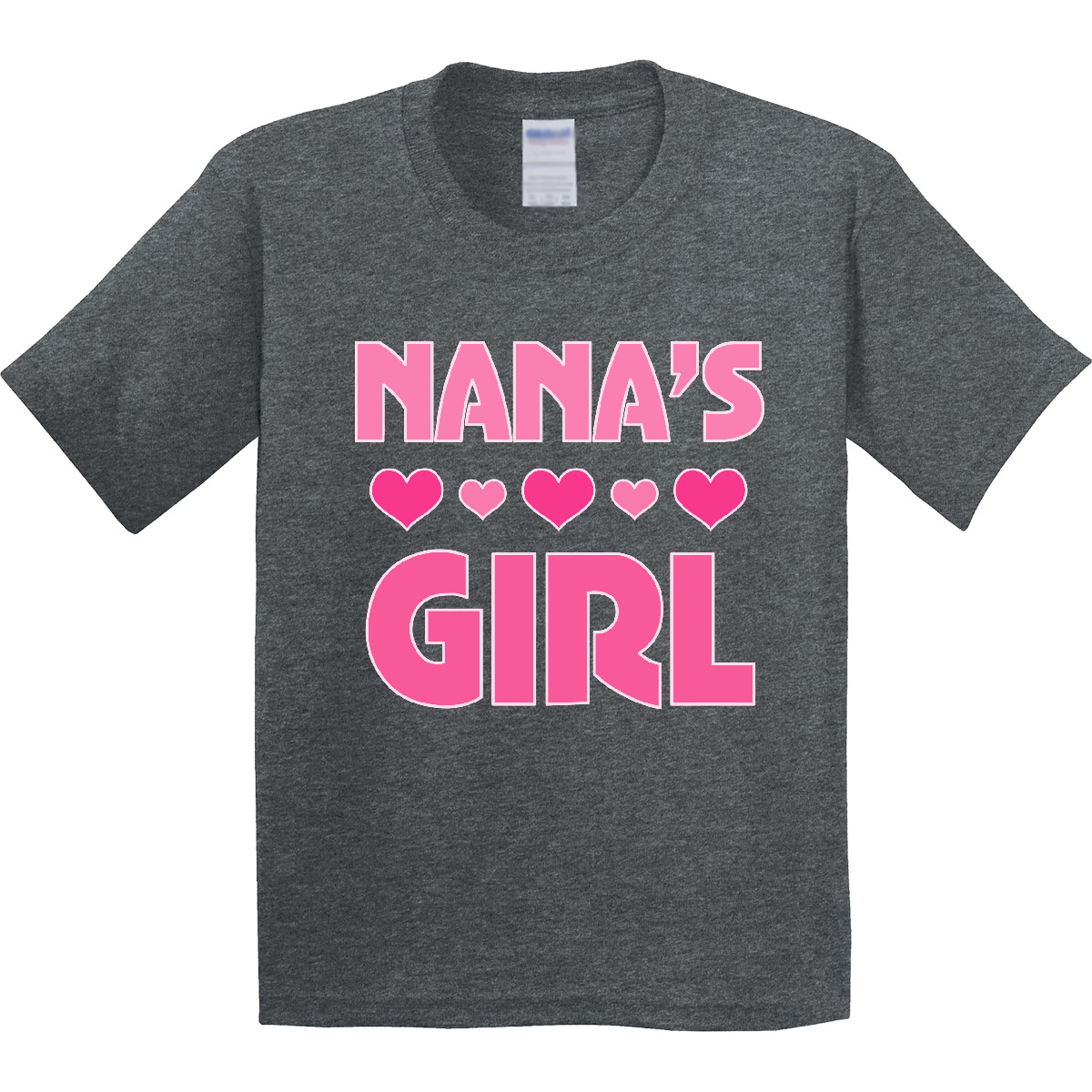 Inktastic Nana's Girl Grandchild Youth T-Shirt Nana From Granddaughter Heart Tee - Picture 6 of 8