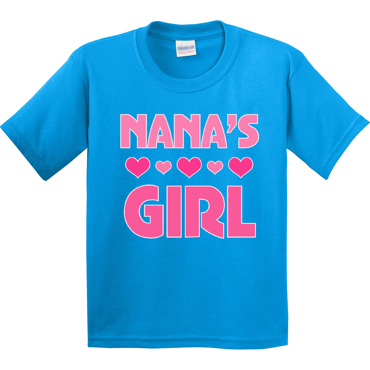 Inktastic Nana's Girl Grandchild Youth T-Shirt Nana From Granddaughter Heart Tee - Picture 5 of 8