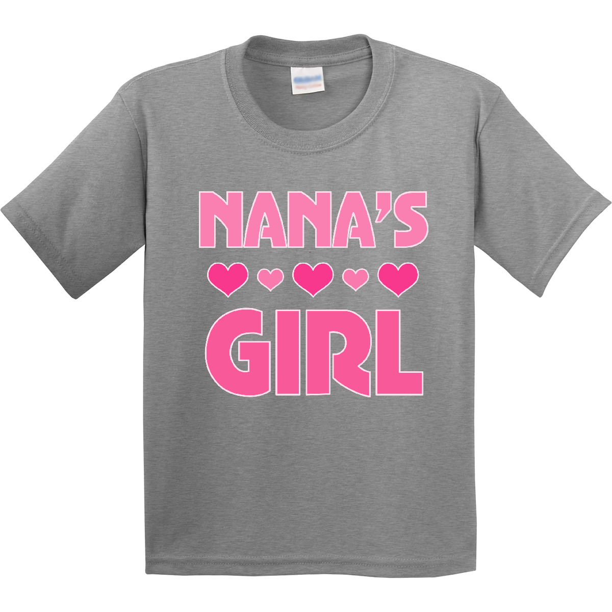 Inktastic Nana's Girl Grandchild Youth T-Shirt Nana From Granddaughter Heart Tee - Picture 3 of 8