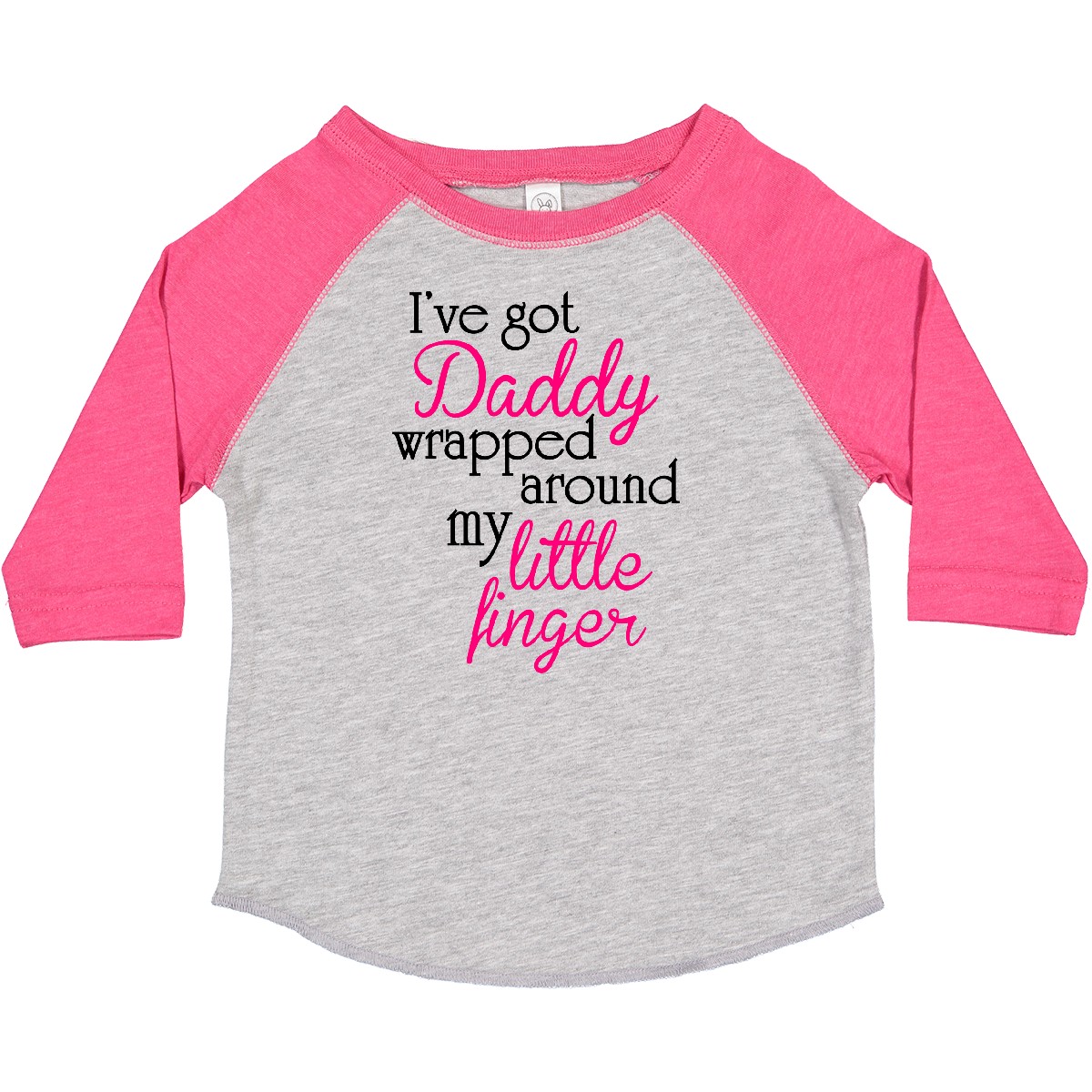 Inktastic I've Got Daddy Wrapped Around My Little Finger Toddler T-Shirt Girl - Bild 4 von 8