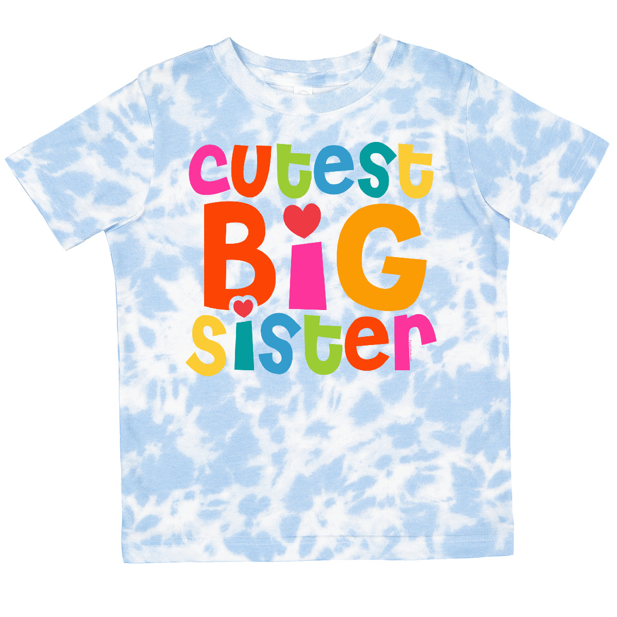 Inktastic Cutest Big Sister Toddler T-Shirt Colorful Heart Bright Sibling Child - Picture 13 of 14