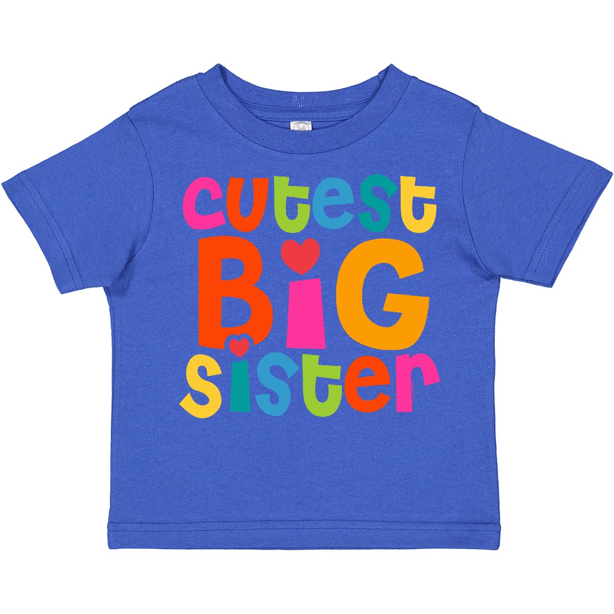 Inktastic Cutest Big Sister Toddler T-Shirt Colorful Heart Bright Sibling Child - Picture 12 of 14