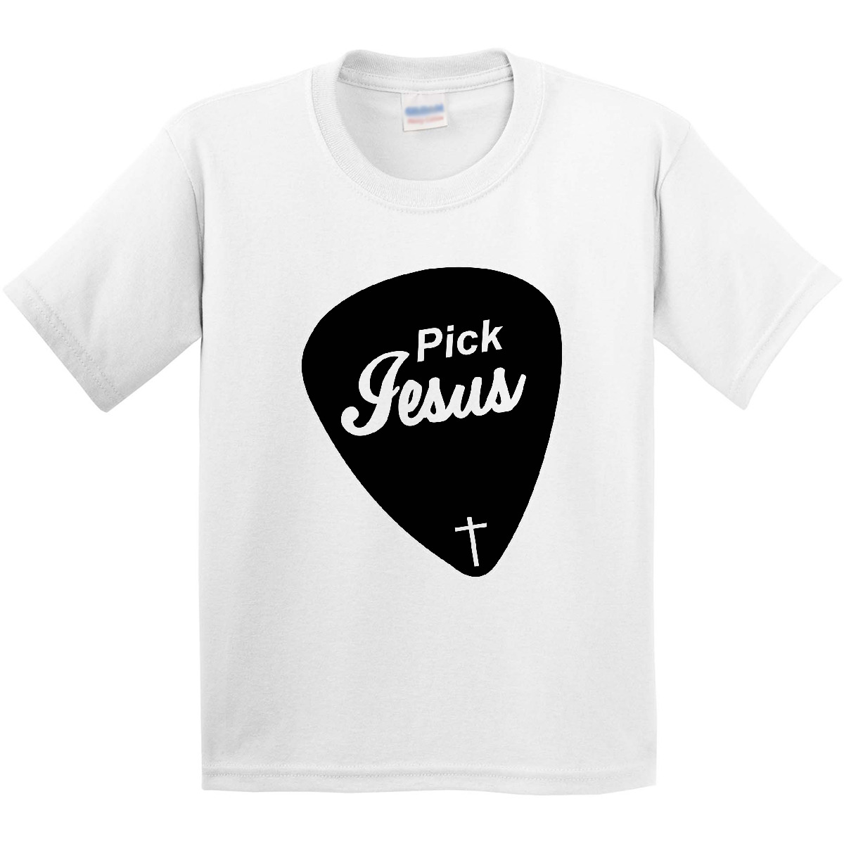 Inktastic Pick Jesus Christian Youth T-Shirt Guitar Rock Tee Kids Children Child - Picture 9 of 9