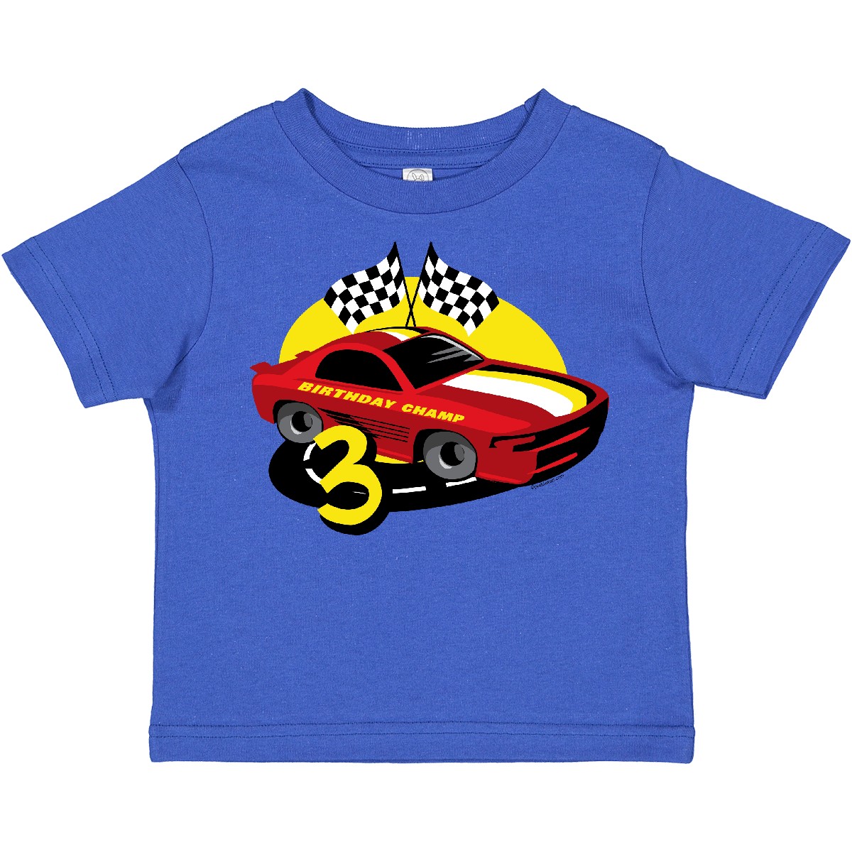 Inktastic Race Car 3rd Birthday Toddler T-Shirt Boys Speedway Pit Crew Track Kid