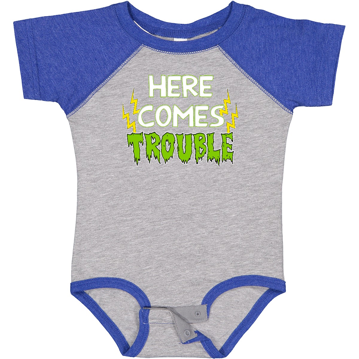 Inktastic Here Comes Trouble Baby Bodysuit Toddler Funny Humor One-piece Infant - Picture 7 of 9