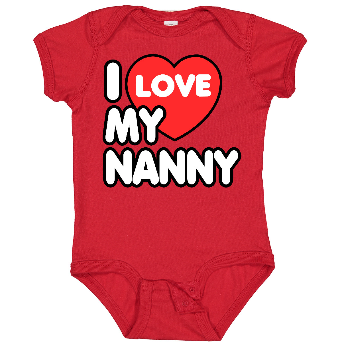 Inktastic I Love My Nanny Baby Bodysuit Heart One-piece Infant Creeper - Picture 10 of 10